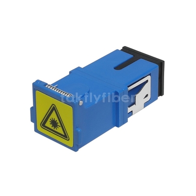 Shutter Type SC UPC Adapter Simplex Blue Color Fiber Optic Adapter