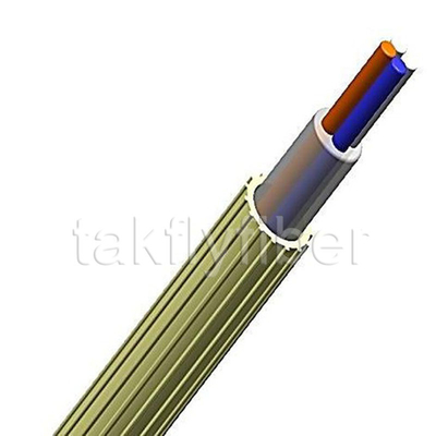 2 - 12 Serat Gesekan Rendah Air Blown Cable Microduct G657A1 G657A2 Desain Alur