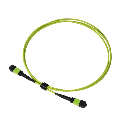 Superior 24-Fiber Lime Green Mpo Mtp Kabel Multi Fiber Push On Kabel -20.C sampai 70.C Operating Temperature