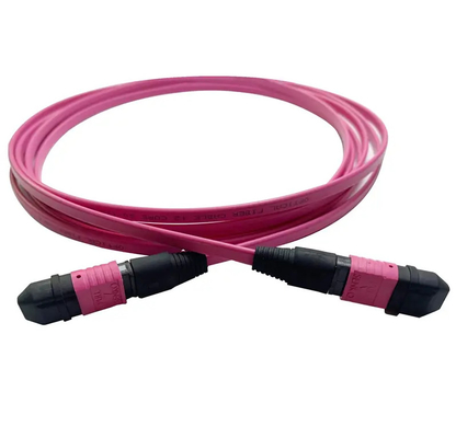 MPO MTP Zirconia Keramik Konektor 3,0mm Cable Diameter -40.C sampai 85.C PVC/LSZH Jacket 20m Panjang