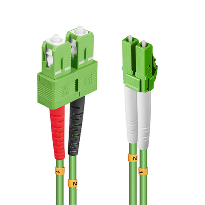 Panjang yang disesuaikan Multimode Fiber Optic Patchcord Telecom Grade PVC/LSZH Jacket UPC/APC Polishing.