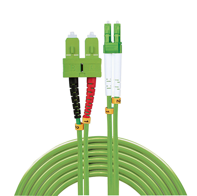 Panjang yang disesuaikan Multimode Fiber Optic Patchcord Telecom Grade PVC/LSZH Jacket UPC/APC Polishing.