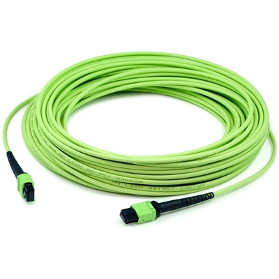 16 Core SM MM MPO MTP Kabel Jumper Serat Optik untuk Pusat Data FTTX Disesuaikan