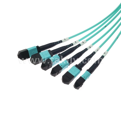 72 Core SM MM MPO Patch Cord MTP Trunk Cable Jumper Untuk Pusat Data FTTX