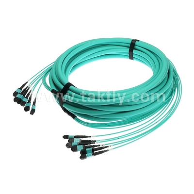 72 Core SM MM MPO Patch Cord MTP Trunk Cable Jumper Untuk Pusat Data FTTX