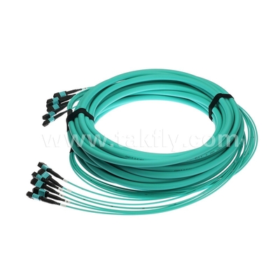 72 Core SM MM MPO Patch Cord MTP Trunk Cable Jumper Untuk Pusat Data FTTX