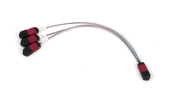 72 Core SM MM MPO Patch Cord MTP Trunk Cable Jumper Untuk Pusat Data FTTX