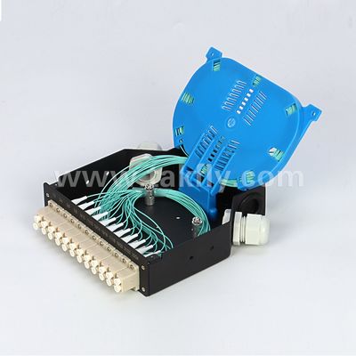 Terminal Box DIN Rail Mounted Aluminium LC/Sc Sx/Dx Fiber Optic untuk Telecom FTTX