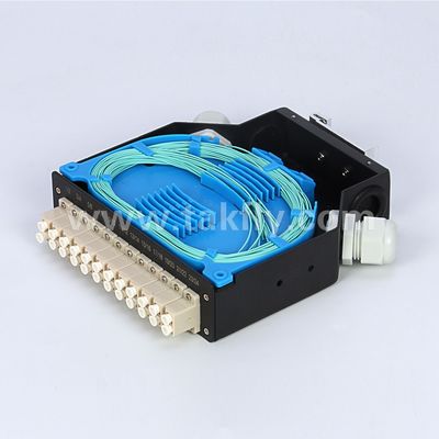 Terminal Box DIN Rail Mounted Aluminium LC/Sc Sx/Dx Fiber Optic untuk Telecom FTTX