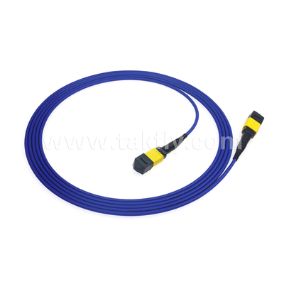 Pusat Data FTTX Kabel Serat Optik MPO Patch Cord MTP Kabel Trunk Lapis baja SM MM Jumper