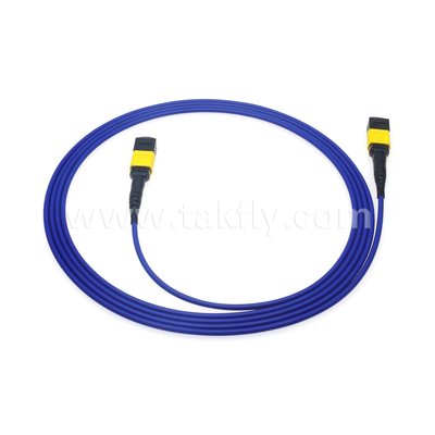 Pusat Data FTTX Kabel Serat Optik MPO Patch Cord MTP Kabel Trunk Lapis baja SM MM Jumper