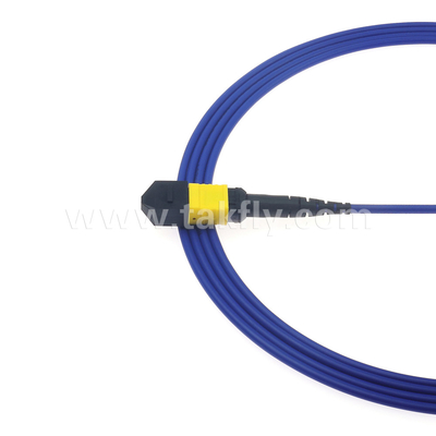 Pusat Data FTTX Kabel Serat Optik MPO Patch Cord MTP Kabel Trunk Lapis baja SM MM Jumper