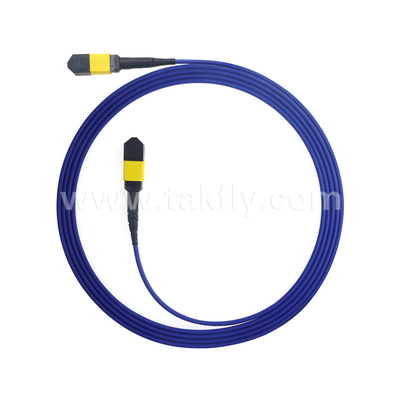 Pusat Data FTTX Kabel Serat Optik MPO Patch Cord MTP Kabel Trunk Lapis baja SM MM Jumper