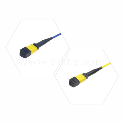 Pusat Data FTTX Kabel Serat Optik MPO Patch Cord MTP Kabel Trunk Lapis baja SM MM Jumper