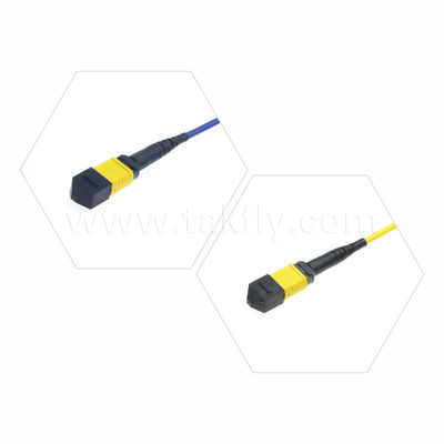 MPO/MTP Patchcord Armored Trunk Cable SM/MM Jumper Fiber Optic untuk Pusat Data AI FTTX Telecom