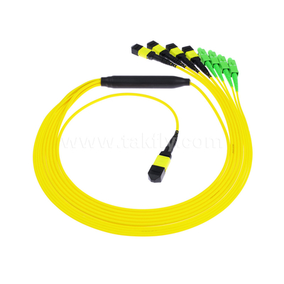 Opsional MTP Trunk Kabel MPO/MTP SC/LC/FC/ST/MPO Kabel Serat Optik untuk Pusat Data