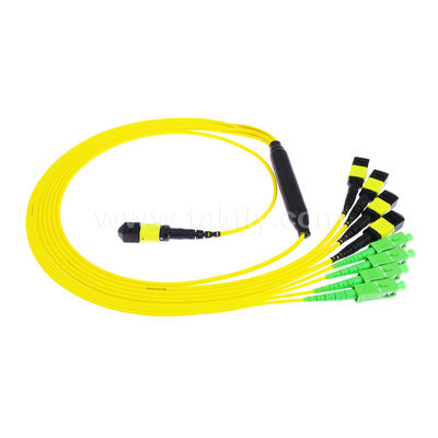 MPO/MTP Patchcord Kabel Fanout Splitter SC/LC/FC/ST/MPO Serat optik untuk Pusat Data AI FTTx Telecom