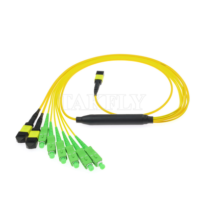 Opsional MTP Trunk Kabel MPO/MTP SC/LC/FC/ST/MPO Kabel Serat Optik untuk Pusat Data