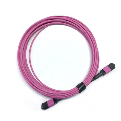 Elite Multimode OM4 50/125 Plenum OFNP Tipe B MPO Patch Cord 3.0mm Kabel 10m 33ft MTP-12 PC Wanita ke MTP-12 PC Wanita