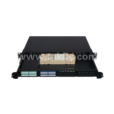 1U Rack Mount 24F MPO-LC MTP Patch Panel Densitas Tinggi 96F Untuk Data Center
