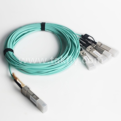 100Gb/s QSFP28 Ke 4x SFP28 Breakout Kabel Optik Aktif Kabel AOC Transfer Data Cepat