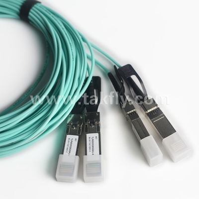 100Gb/s QSFP28 Ke 4x SFP28 Breakout Kabel Optik Aktif Kabel AOC Transfer Data Cepat