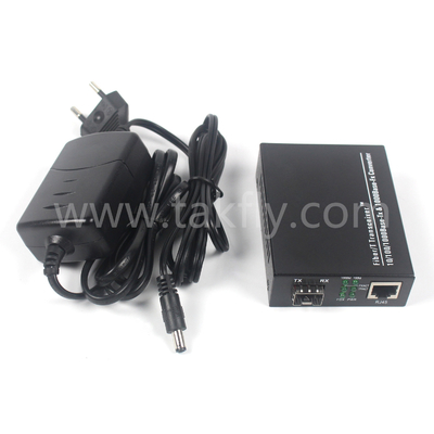 10G Unmanaged Fiber Media Converter dengan Full/Half Duplex dan ST/SC