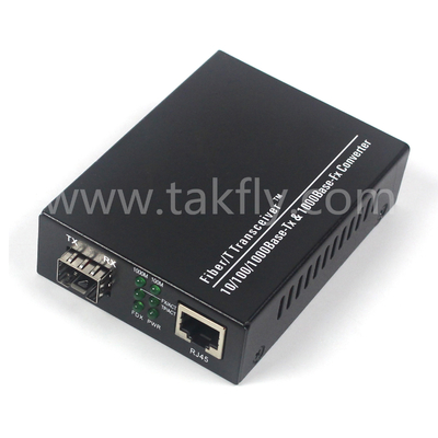 10G Unmanaged Fiber Media Converter dengan Full/Half Duplex dan ST/SC