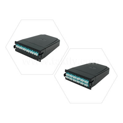 MPO/MTP Patch Panel Management Cassette Slidable Type Fiber Optic untuk Kabel Pusat Data FTTX