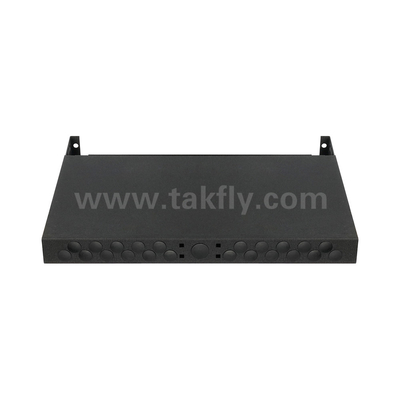 Black Fiber Optic MPO Cassette Manajemen Panel Patch MTP untuk Pusat Data FTTX