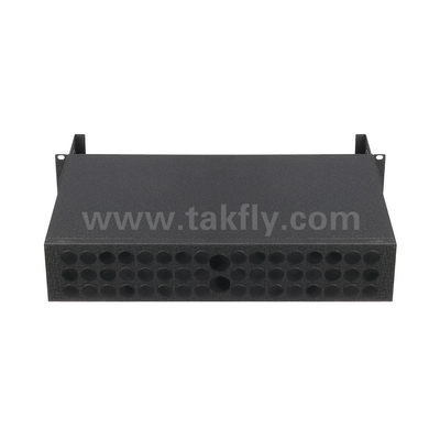 Black Fiber Optic MPO Cassette Manajemen Panel Patch MTP untuk Pusat Data FTTX