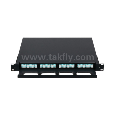 Fiber Optic MPO Cassette MTP Patch Panel yang dapat disesuaikan Tipe geser untuk pusat data FTTX