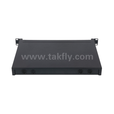 Fiber Optic MPO Cassette MTP Patch Panel Aluminium Alloy Slidable Type Management Untuk Pusat Data FTTX