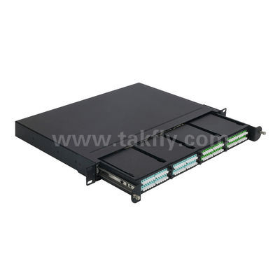 MPO/MTP Patch Panel Management Cassette Aluminium Alloy Slidable Type Fiber Optic Untuk Pusat Data FTTX Cabling