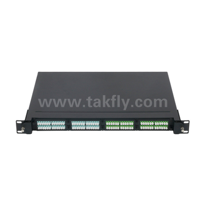 Fiber Optic MPO Cassette MTP Patch Panel Aluminium Alloy Slidable Type Management Untuk Pusat Data FTTX