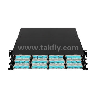 MPO Patch Panel MTP Cassette 144 Core Super-High Density Fiber Optic Untuk Pusat Data FTTX