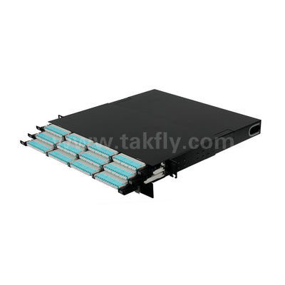 MPO Patch Panel MTP Cassette 144 Core Super-High Density Fiber Optic Untuk Pusat Data FTTX