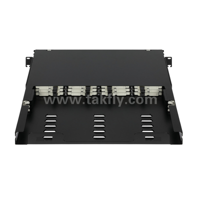 Fiber Optic MPO Cassette MTP Patch Panel 144 Core Super-High Density Untuk Pusat Data FTTX