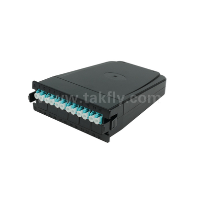 Fiber Optic MPO Cassette Module MPO/MTP-LC 12C/24C untuk Pusat Data FTTX