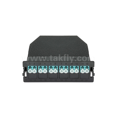 Fiber Optic MPO Cassette Module MPO/MTP-LC 12C/24C untuk Pusat Data FTTX