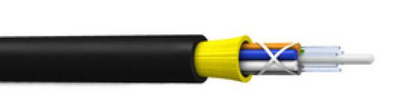 2-24F Kabel serat optik ADSS 120m Panjang untuk koneksi jaringan luar ruangan