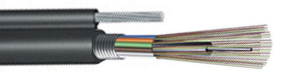 GYTC8A 2-144F Kabel Serat Luar dengan Penguatan Pusat Kawat Baja dan Strand Baja