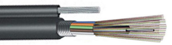 216C Fiber Count GYTC8S Kabel luar dengan perlindungan pita pemblokiran air