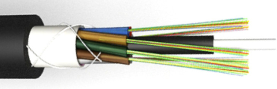 8.6MM GYFTY 2-30 Inti Kabel Serat Optik Luar dengan Pita Penghalang Air