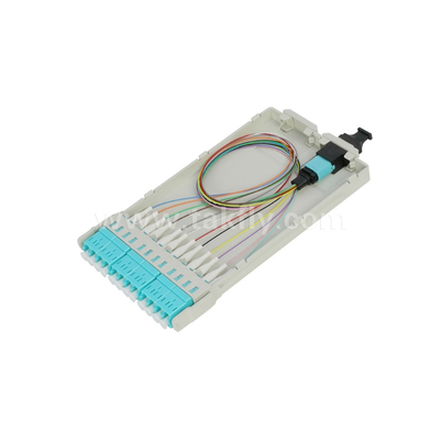 Fiber Optic MPO Cassette Module Pre-terminated MPO/MTP-LC 12C untuk Pusat Data FTTX