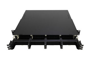 Panel Kaset MPO MTP 144-Core dengan Antarmuka Konektor LC dan Kedalaman 200mm untuk Manajemen Serat Kepadatan Tinggi