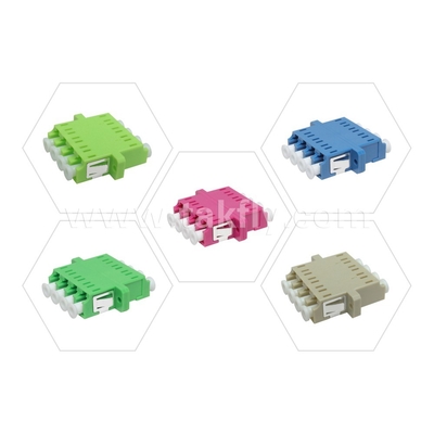 Fiber Optic Adapter Kabel Coupler LC APC/UPC SM/MM Simplex/Duplex/Quad/6 cara/8 cara Untuk Pusat Data FTTH