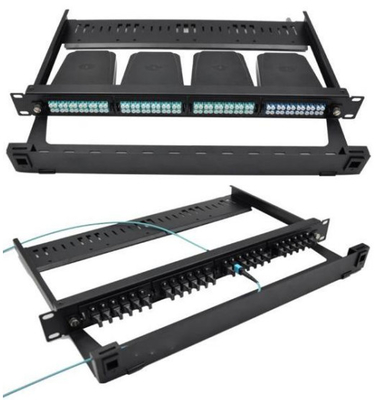 1U MPO MTP Fiber Optic Patch Panel 24 Port Untuk Data Center