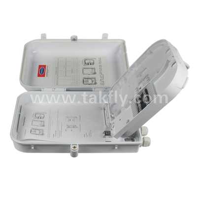 16 Port Fiber Optic Termination Box Berat Ringan Masukkan dan Tarik keluar Kehidupan 1000 kali FTTx Kabel Termination Box
