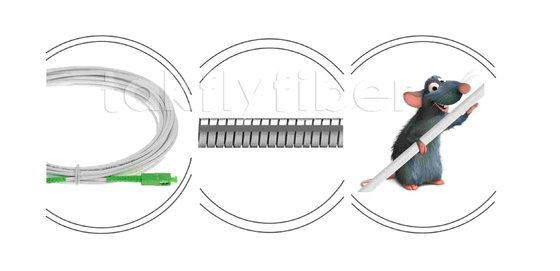 Tahan Rodent G657A2 SC APC Fiber Optic Patchcord Kabel Lapisan Serat Lapisan Lapisan SM 3.0mm
